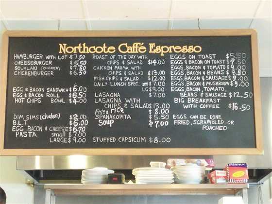 Northcote Cafe Espresso