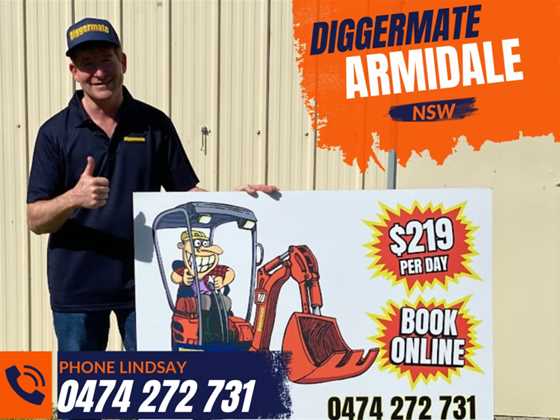 Diggermate Mini Excavator Hire Armidale