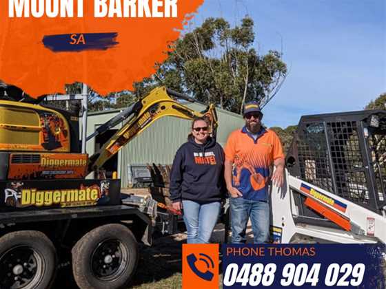 Diggermate Mini Excavator Hire Mount Barker