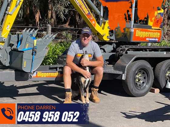 Diggermate Mini Excavator Hire Ocean Grove