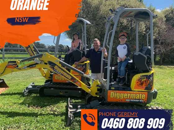 Diggermate Mini Excavator Hire Orange