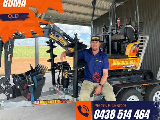 Diggermate Mini Excavator Hire Roma