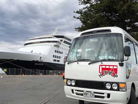 Port Adelaide and Semaphore Hop On Hop Off Cruise Ship Shuttle Bus