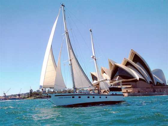 A Luxury Yacht on Sydney Harbour